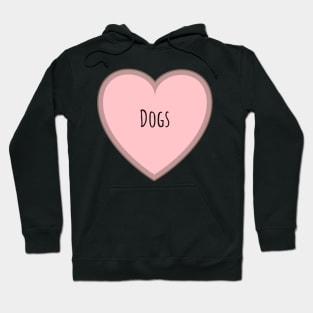 I love dogs. Heart shape Hoodie